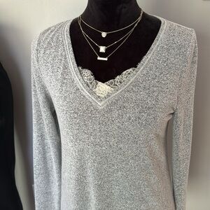 Grey long sleeve top